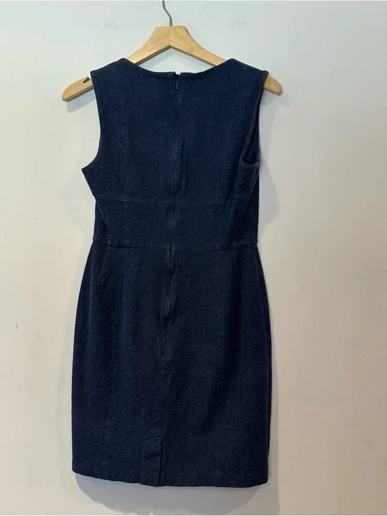 Banana Republic Denim Sleeveless Sheath Dress with Back Cutout - Picture 3 of 4